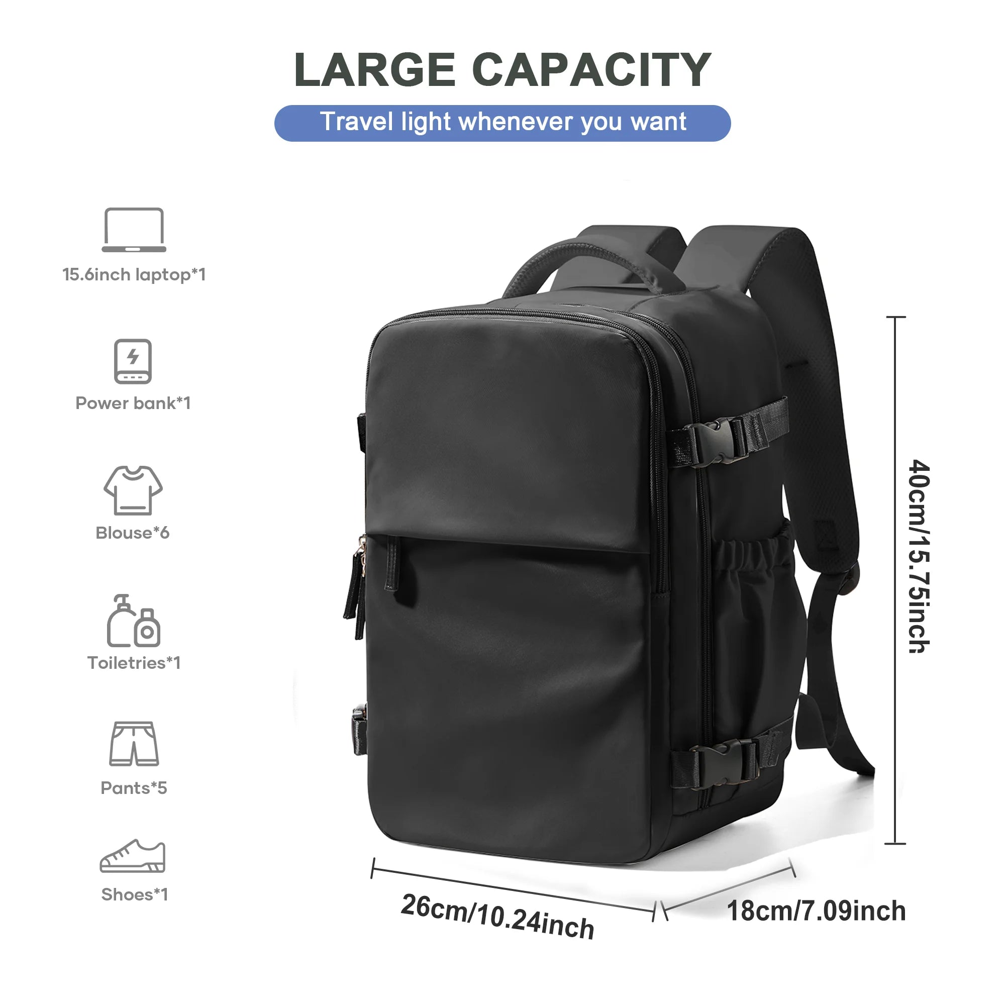 Travel Bag – Waterproof, Anti-Theft & Spacious Design